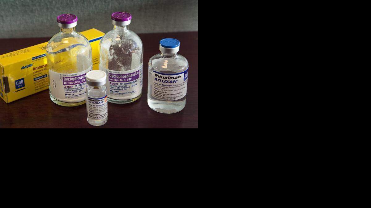 
Rituxan and cyclophosphamide are cancer treatment drugs that can cost thousands of dollars. Rituxan was mentioned in the audit at the Hutchinson Clinic as a drug that was inappropriately given to patients by oncologist Mark Fesen. (April 15, 2014)
