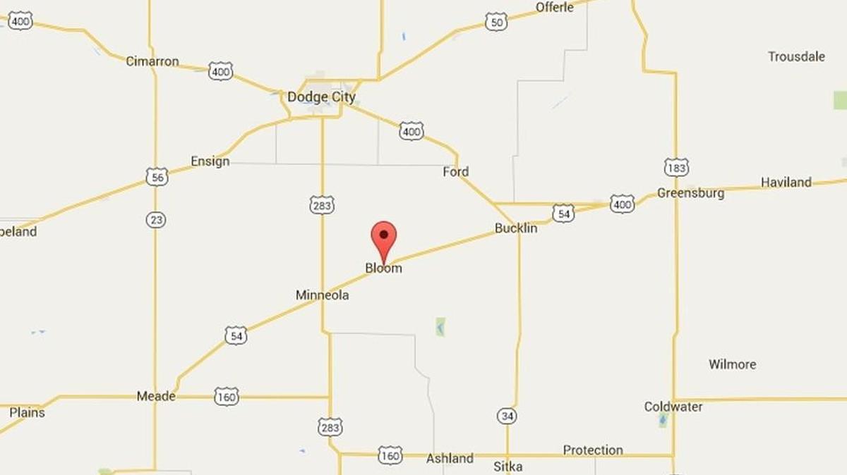 The crash occurred a quarter-mile east of Bloom, on U.S. 54 in Ford County, south of Dodge City.