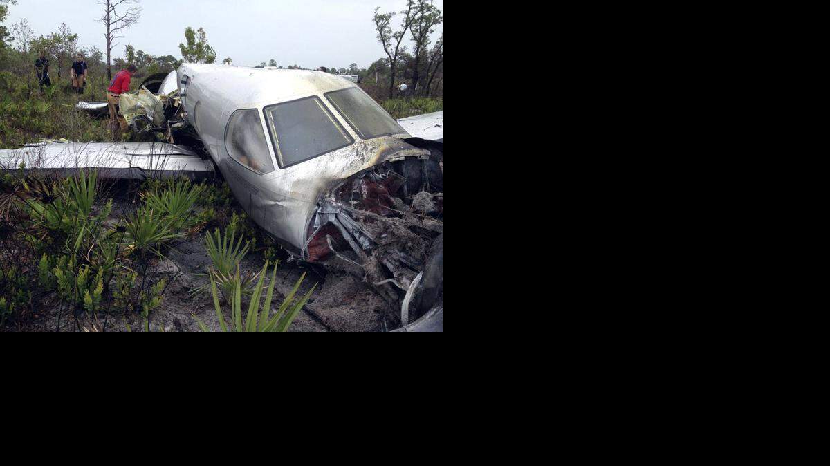 
Investigators scoured the site where a Pilatus PC-12 crashed June 7, 2012, near Lake Weohyakapka in southeast Polk County, Fla. A report by the National Transportation Safety Board says the crash probably was caused by the inexperience of the pilot, Ronald Bramlage of Junction City, Kan., who was killed with his wife and four children.
