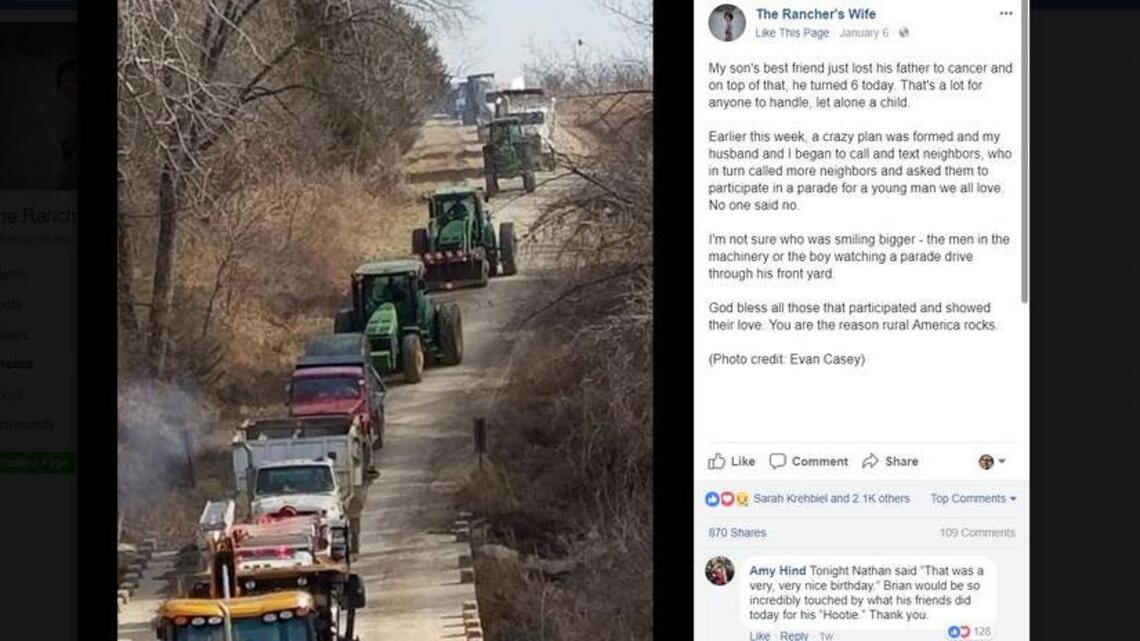When his dad died of cancer days before his birthday, ‘men in machinery’ showed up