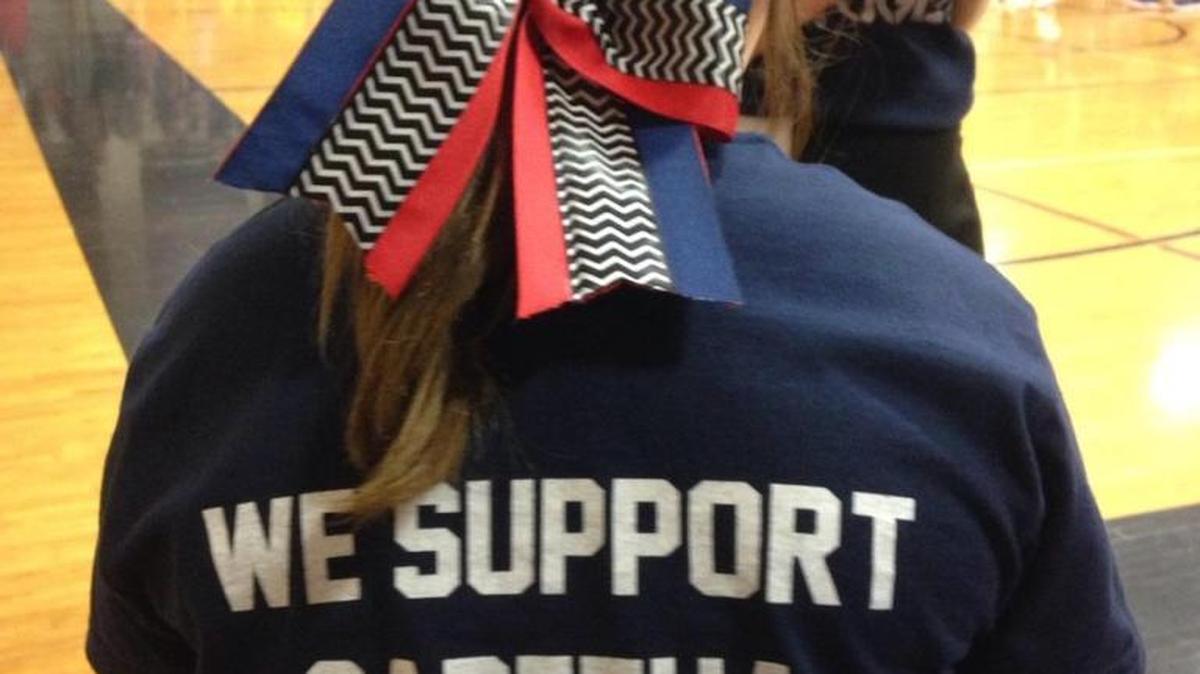 One week after losing to Sabetha in the 3A state football championship game, Marysville held a Blue Out in support of a Sabetha family that lost three family members in a collision following the football game. The schools met again Friday night on the basketball court.
