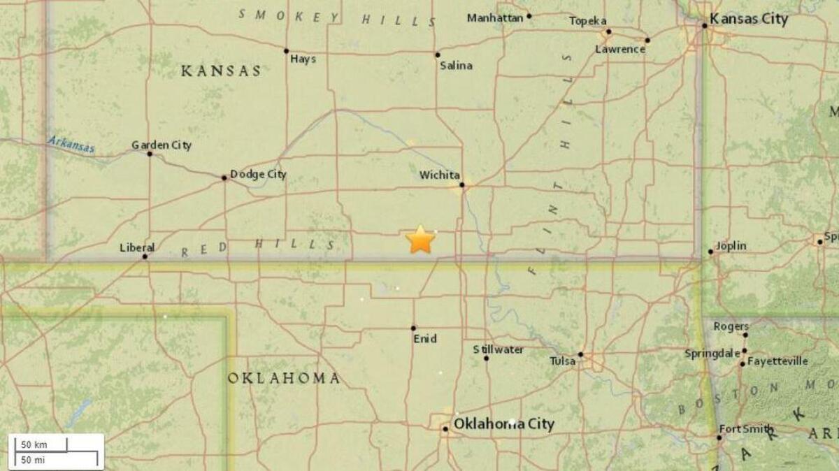 A 2.5 earthquake shook Anthony, Kansas just after 10 p.m. on Sunday, according to the U.S. Geological Survey.