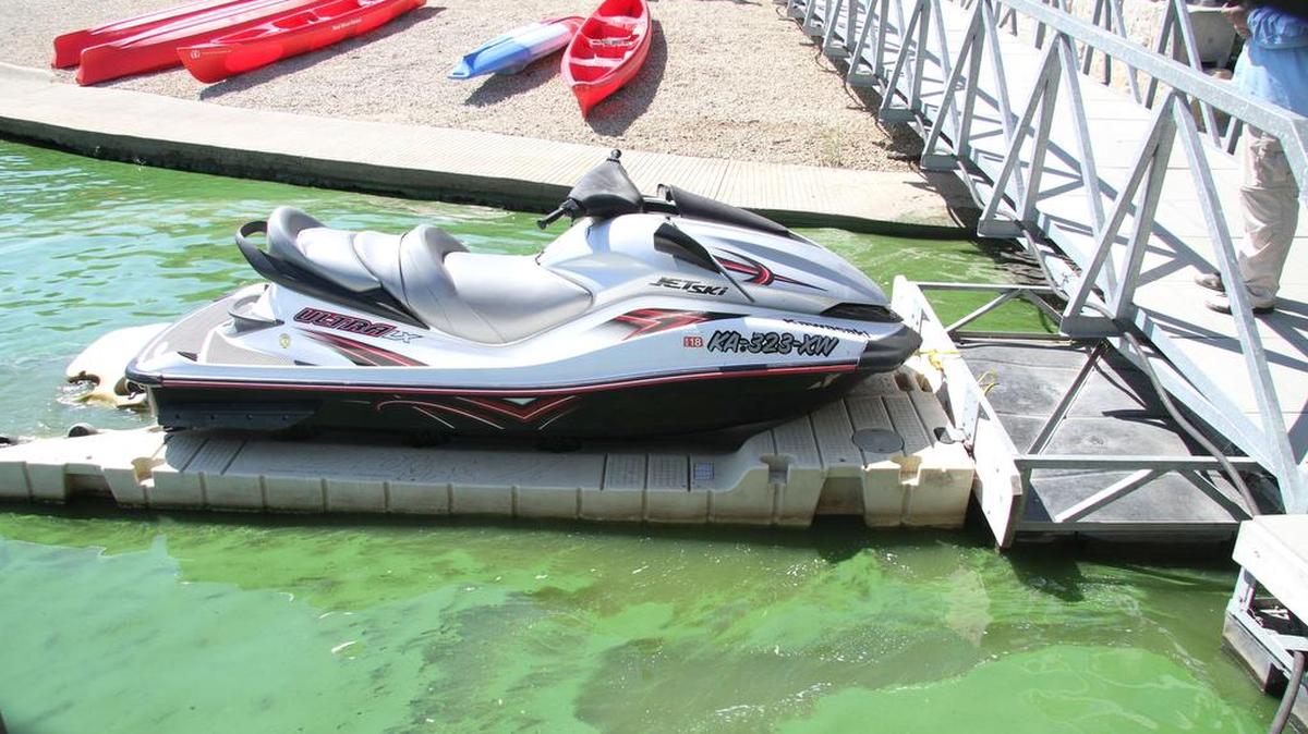 These photos showing blue-green algae were taken at Milford Reservoir on June 22. That was the same day KDHE issued a warning for the lake.