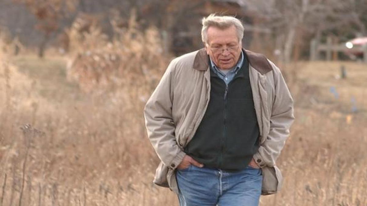 
 Wes Jackson, founder of the Land Institute, walks on institute ground near Salina in 2004. In decades of genetic work, writing and environmental advocacy, he tried to find a better way to farm, with no tillage, no fossil fuels, no chemicals, no pollution. 
