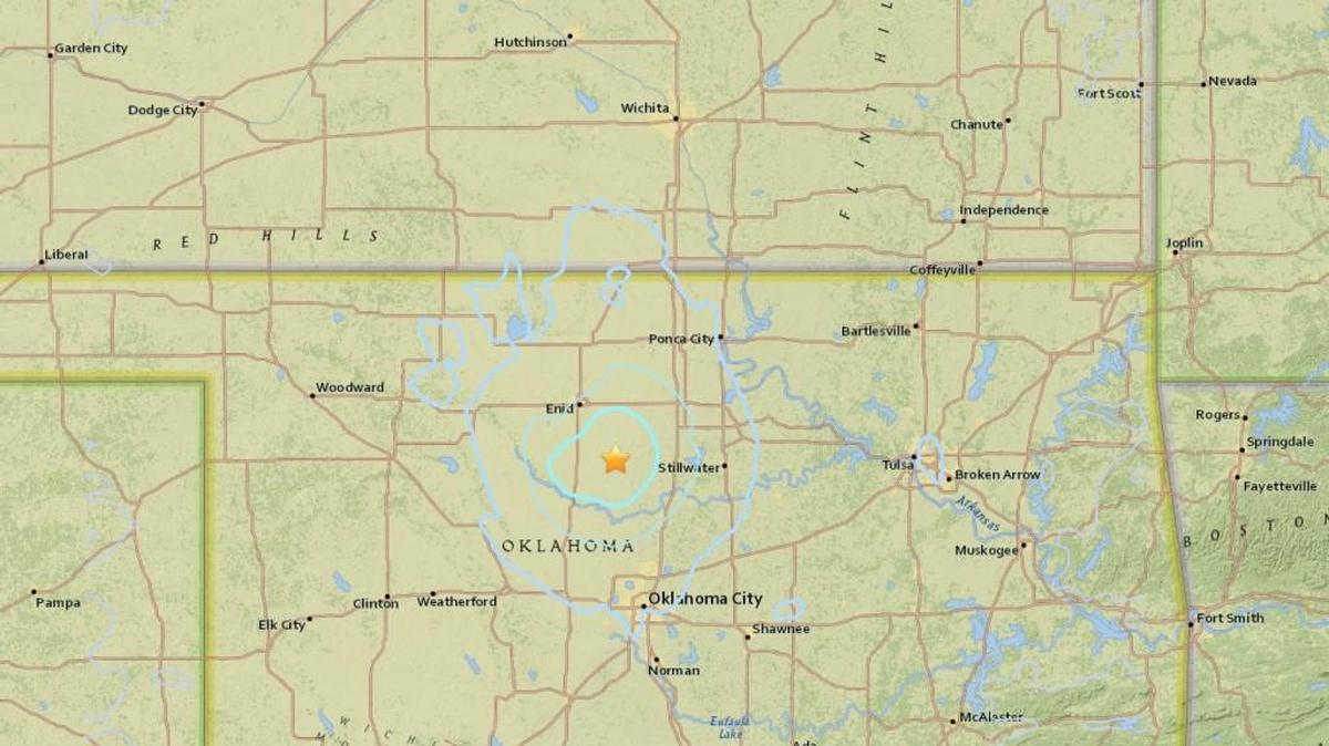 A 3.8 magnitude earthquake struck near Hennessey, Oklahoma, early Friday morning and could be felt in south-central Kansas.