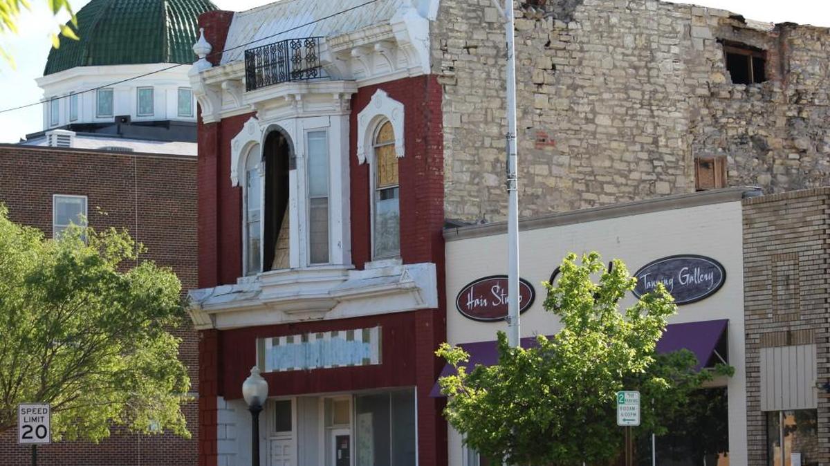 This building at 815 N. Main, which is more than a century old, will be demolished in the coming weeks because it poses a public safety risk, according to members of the Newton City Commission.