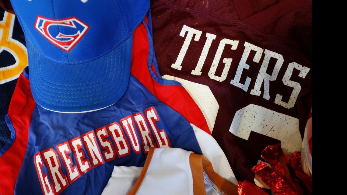 
High school sports jerseys from Greensburg and Mulllinville are part of Smithsonian’s “Hometown Teams” exhibit at the Kiowa County Historical Museum.
