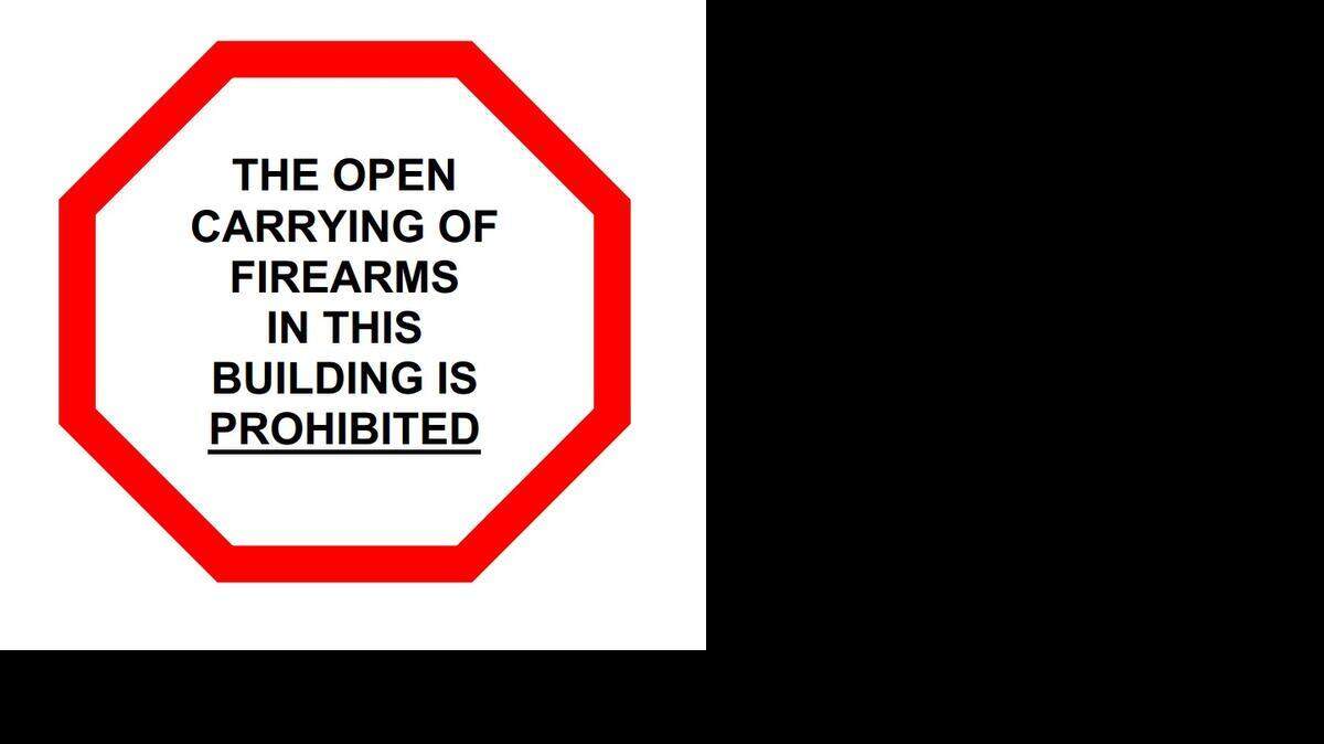 
An example of a sign prohibiting open carry.

