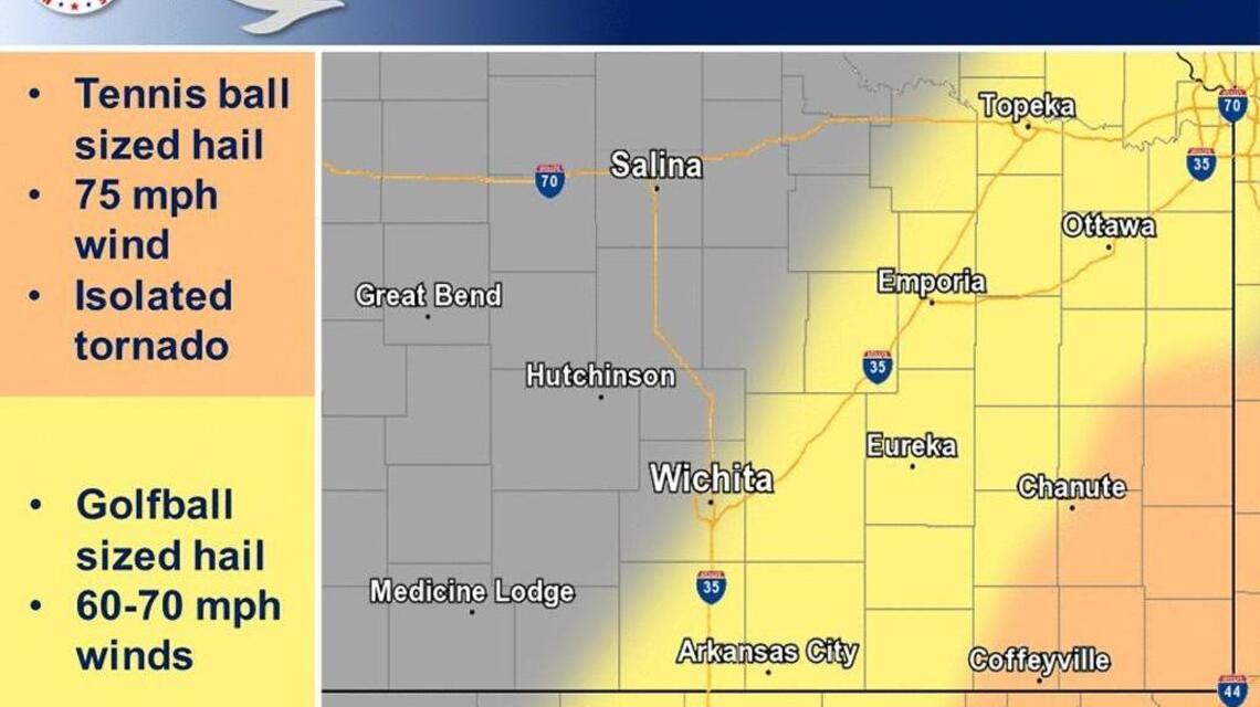 Wichita weather: Storms possible east of the Kansas Turnpike