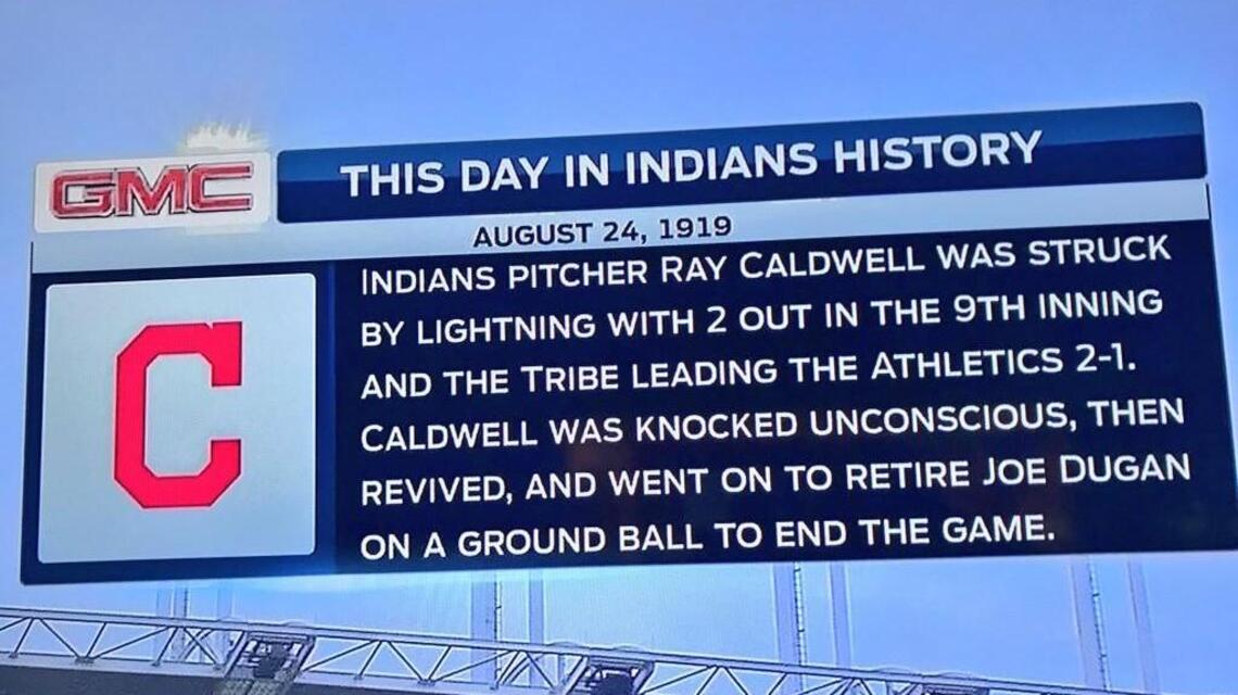 The day a pitcher was hit by lightning — and stayed in the game