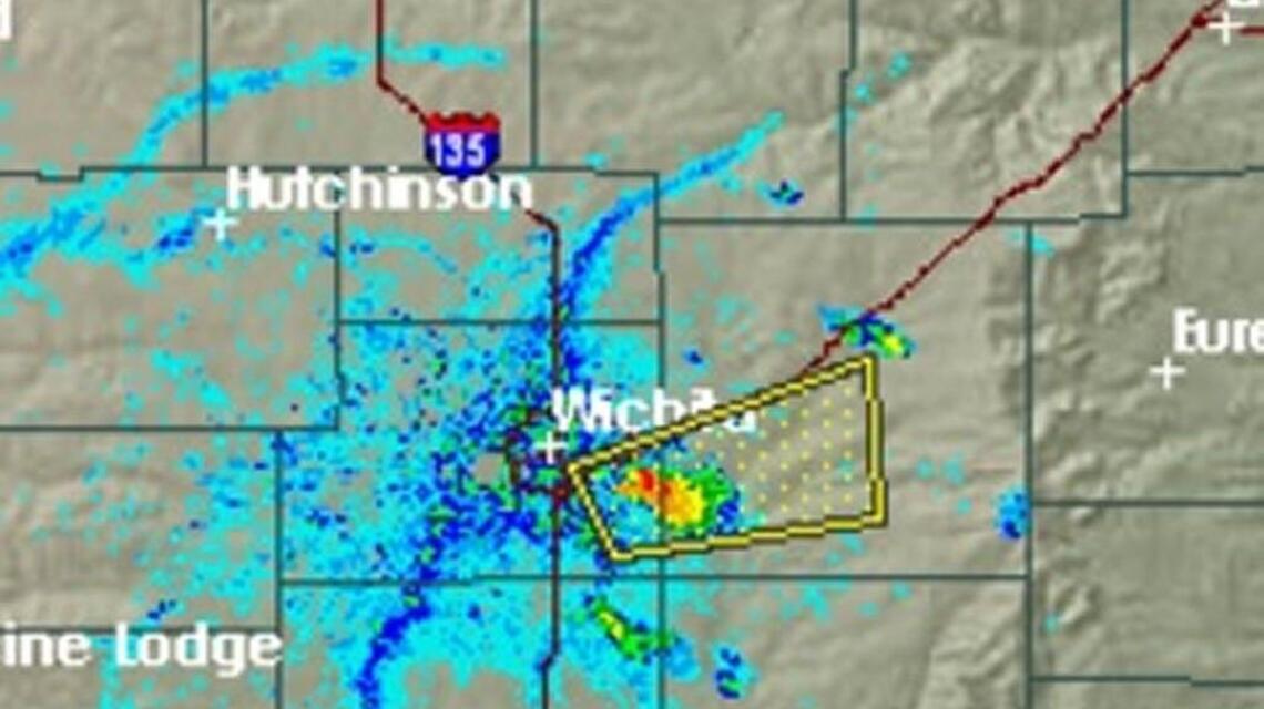 Severe thunderstorm warning for parts of Sedgwick, Butler counties