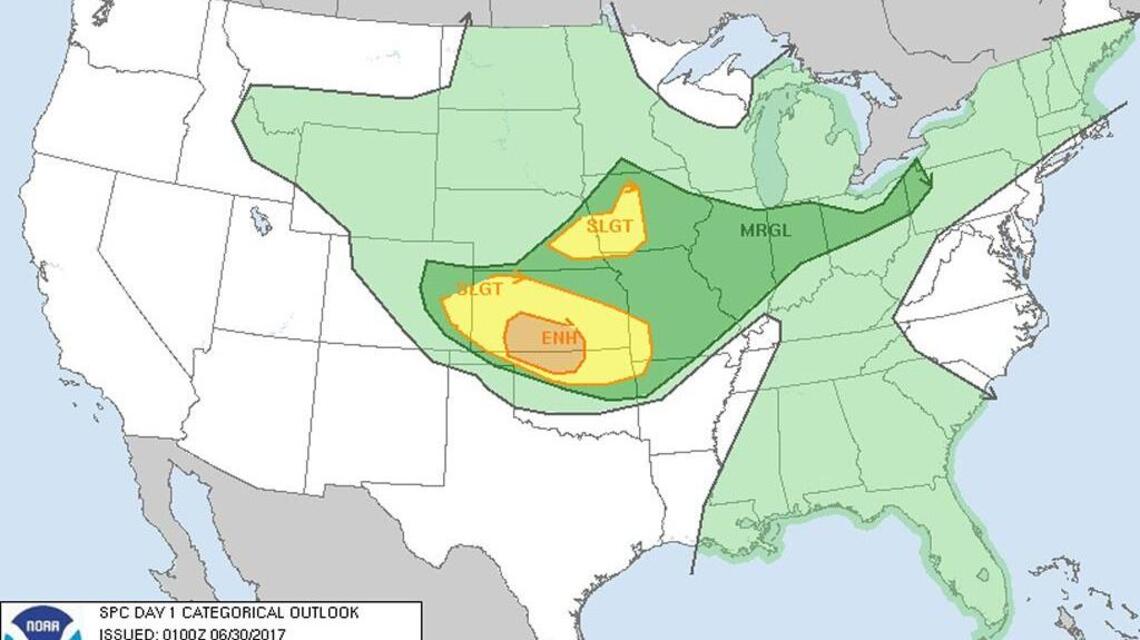 Wichita weather: Showers and thunderstorms