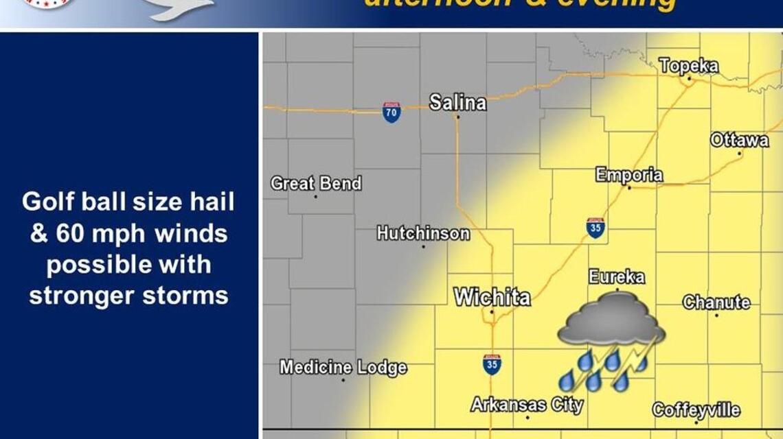 Wichita weather: Not as windy, with a shower or two possible