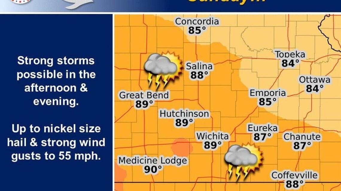Wichita weather: Storms possible Sunday, then nice weather returns
