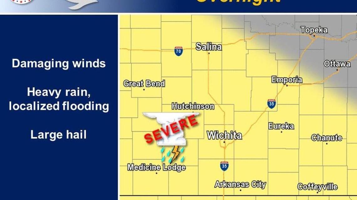Strong storms could strike Wichita area overnight