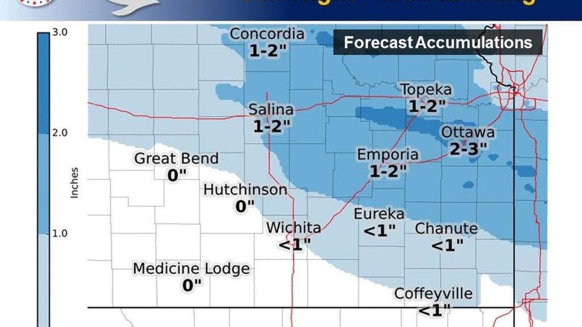 Wichita’s snow drought may end — barely — before brutal cold returns