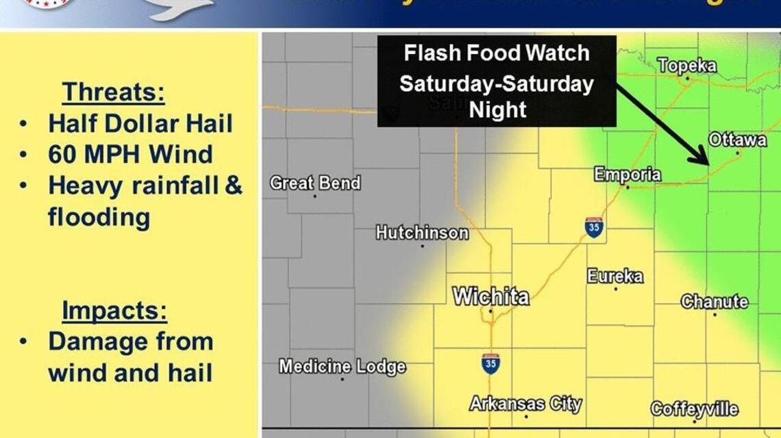 A stormy Saturday looms for Wichita and eastern Kansas