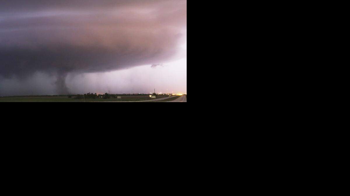 
A tornado forms just south of McPherson in 2014. 
