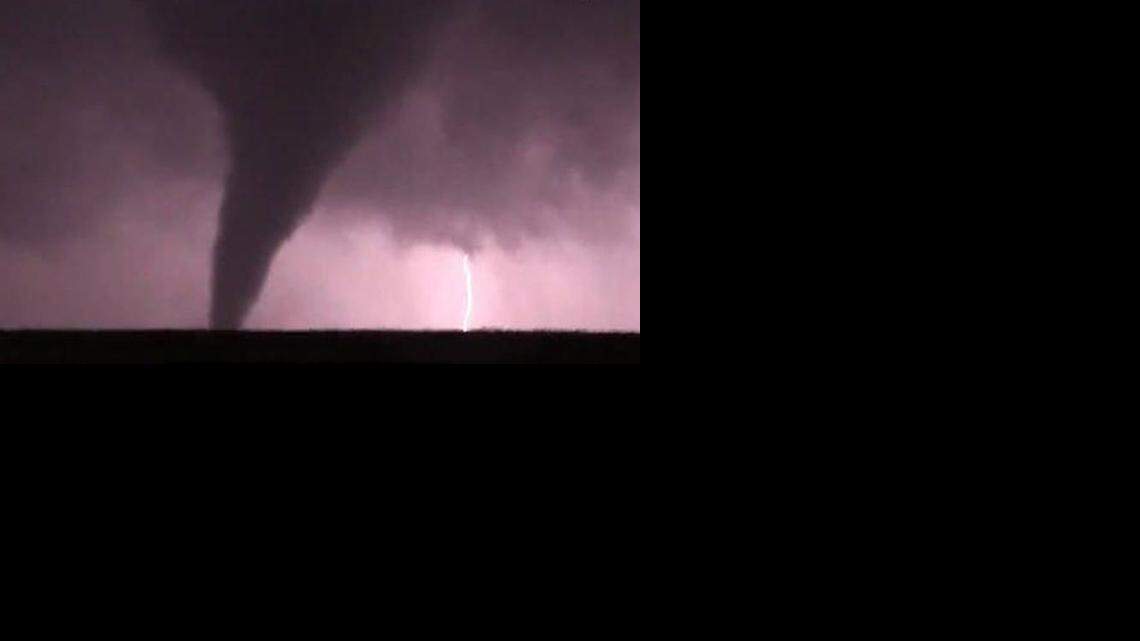 
At least one structure was hit by a white stovepipe tornado that struck rural Cowley County on Monday night, according to the National Weather Service. The tornado touched down at about 8 p.m. south of Dexter, according to information provided by Valley Center storm chaser Brandon Ivey, who captured footage of the twister. 
