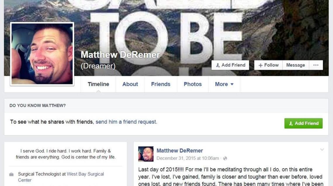 Florida man’s last Facebook post may have been prophetic