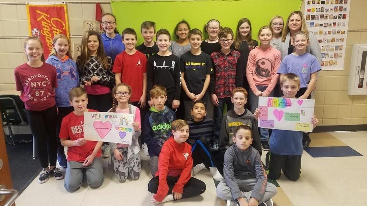 The fifth-grade class at Prairie Creek Elementary in Andover is working to spread kindness in the community and online.