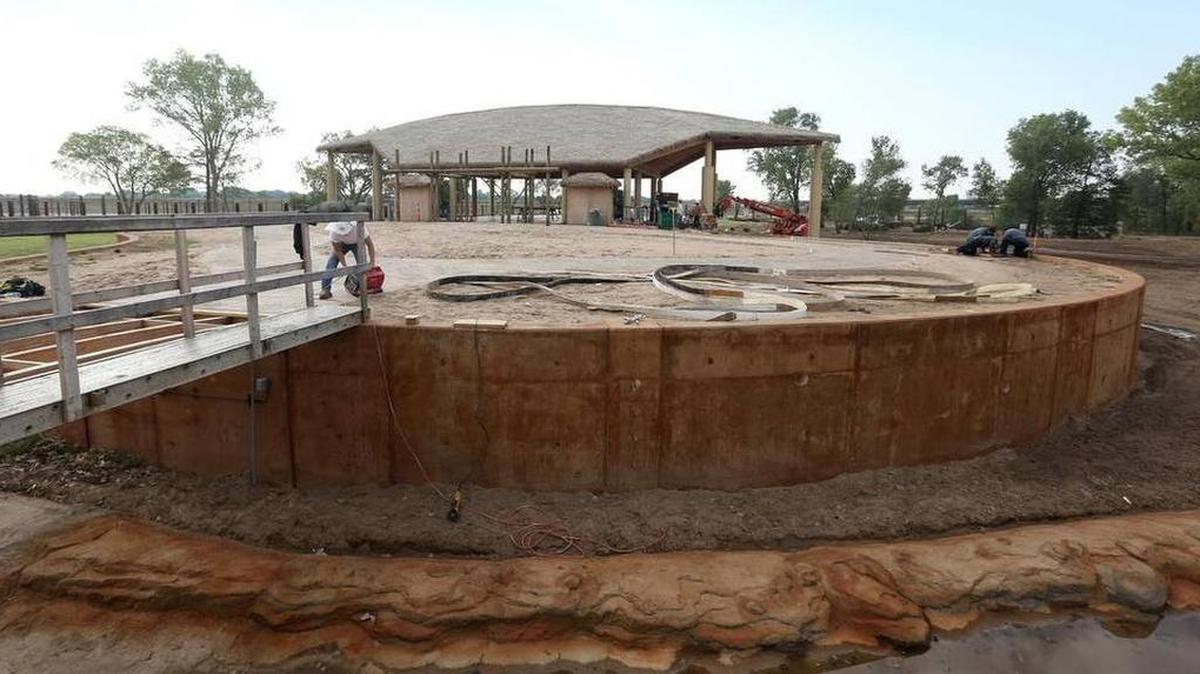 
The Sedgwick County Zoo is building a new exhibit that will feature seven elephants.
