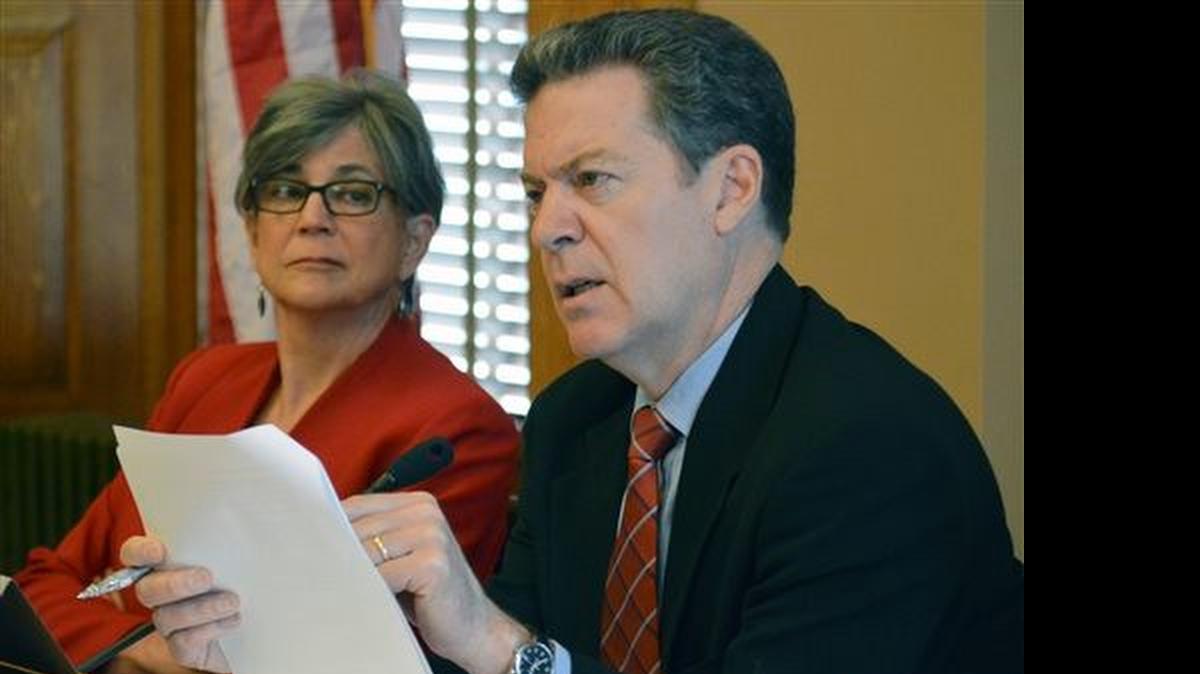 
Gov. Sam Brownback has threatened to veto any rollback of business income tax cuts. 
