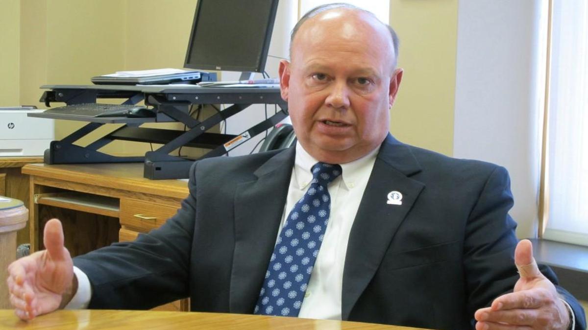 Kansas Corrections Secretary Joe Norwood answers questions Thursday from The Associated Press during an interview in Topeka. Norwood says he doesn't see connections between a recent riot at a prison in Norton and earlier disturbances at a prison in El Dorado.
