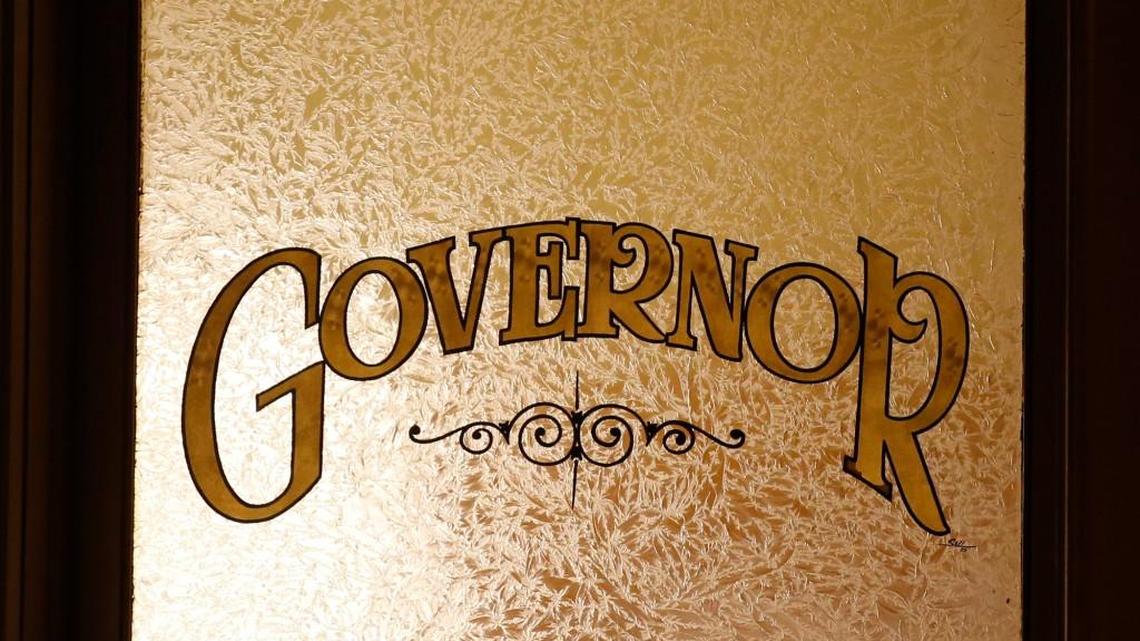 Door to the Governor’s office at the Kansas Statehouse (January 22, 2014)