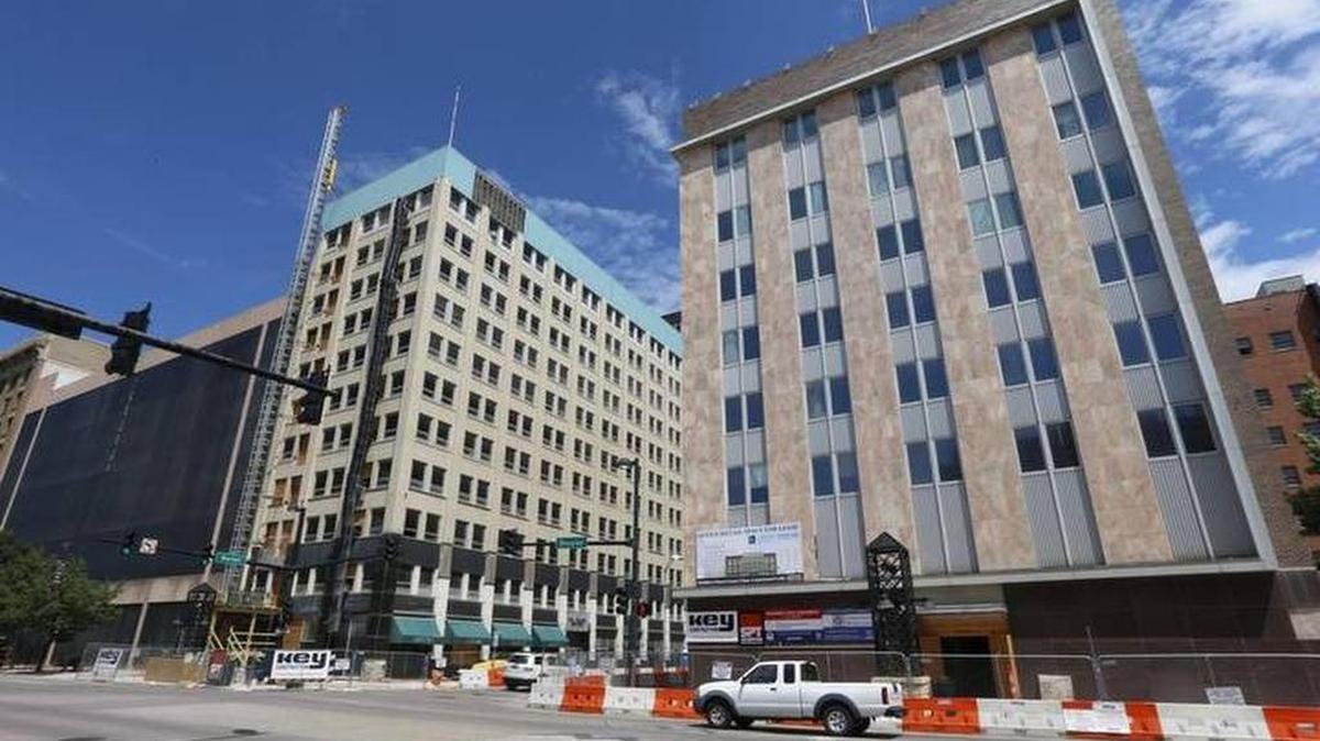 One of the big projects downtown is the remodeling of the Exchange Place and Bitting buildings.