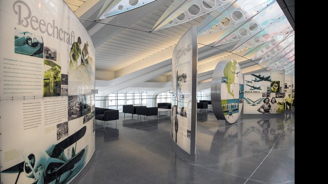 
The new airport terminal includes exhibits explaining why Wichita is the Air Capital of the World.
