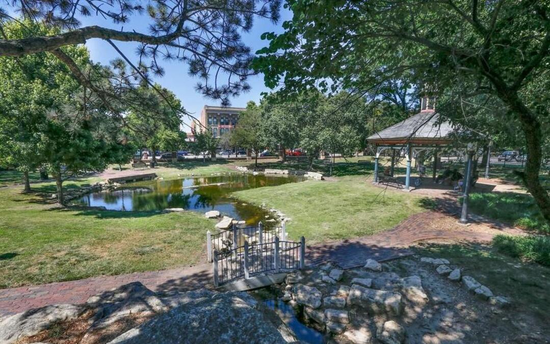 Naftzger Park, in downtown Wichita at Douglas and St. Francis, is being studied for a redesign by city leaders and a private landscape architectural company.
