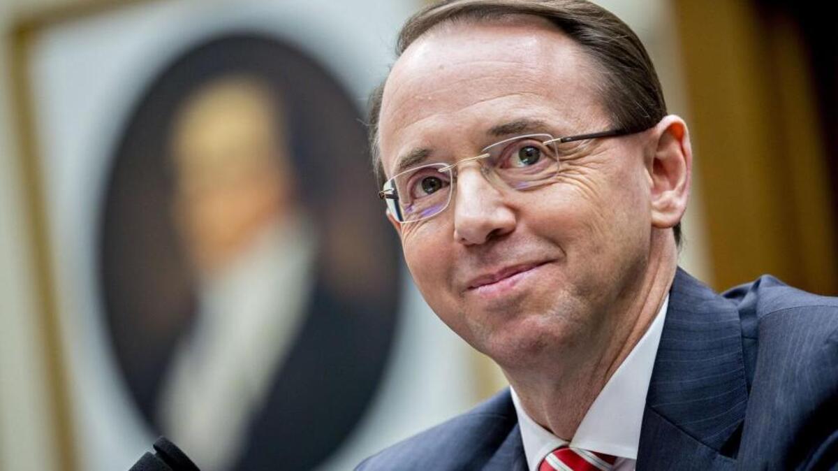 Deputy Attorney General Rod Rosenstein.