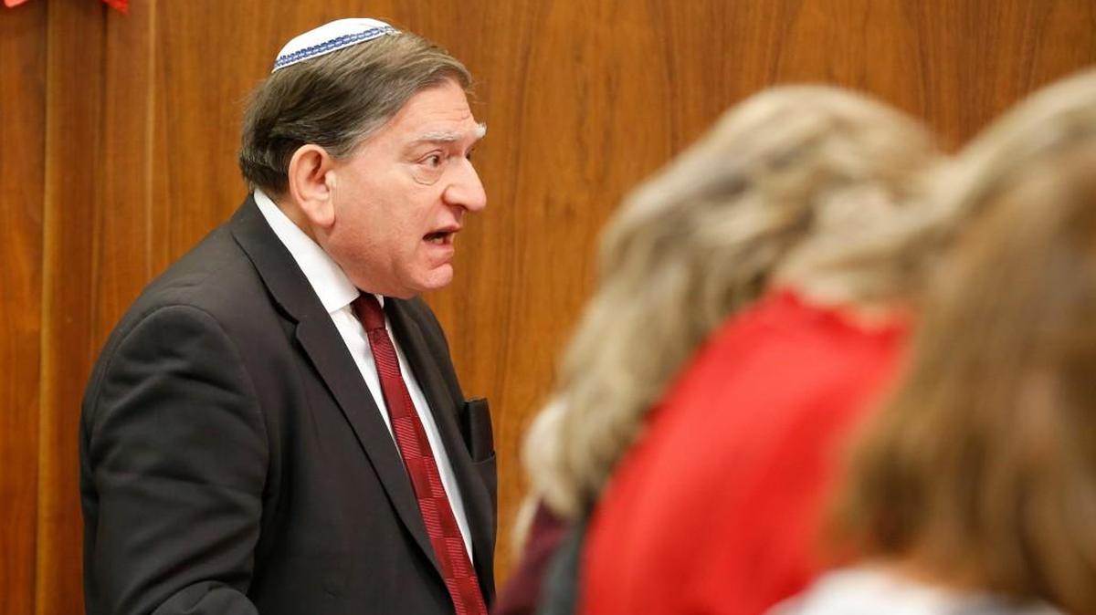 Rabbi Judah Kogen of the Hebrew Congregation gives the invocation at the Dec. 13 Sedgwick County commission meeting.