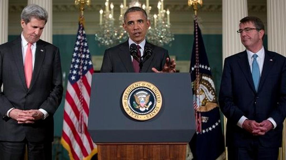 Amid global disarray and American decline, President Obama sticks to his cherished concerns: Cuba, Guantanamo Bay and, of course, climate change.