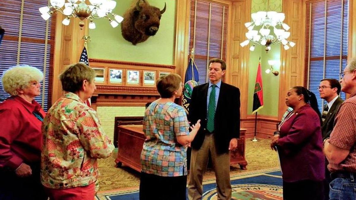 
Gov. Sam Brownback received a petition with almost 11,000 signatures asking him to expand Medicaid.
