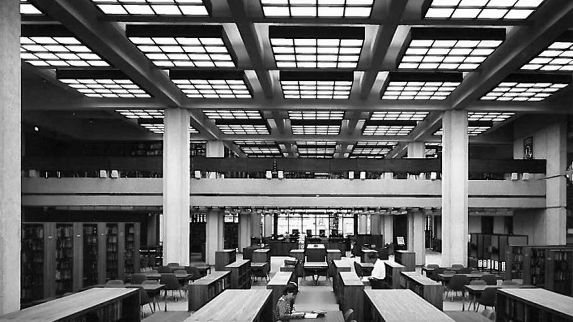 Interior of the Central Library when it opened in 1967.