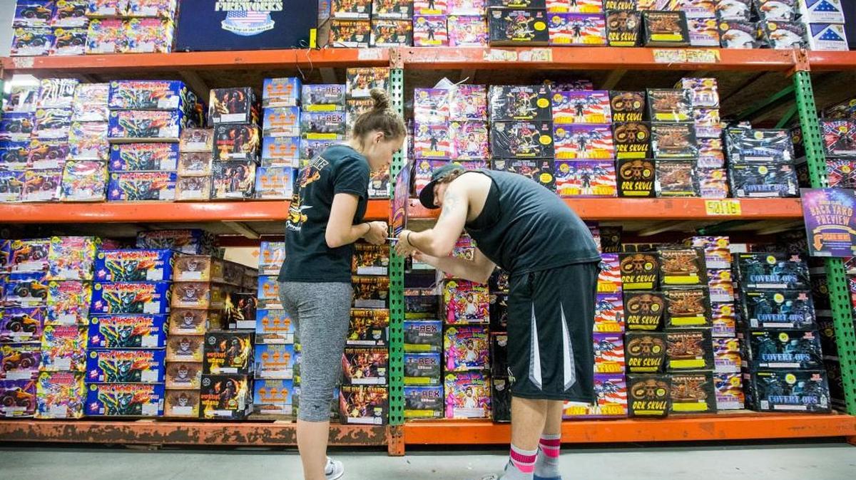 The Wholesale Fireworks store just across the Butler County line from Sedgwick County on U.S. 400 has plenty of big, booming fireworks — that aren’t legal in Wichita.
