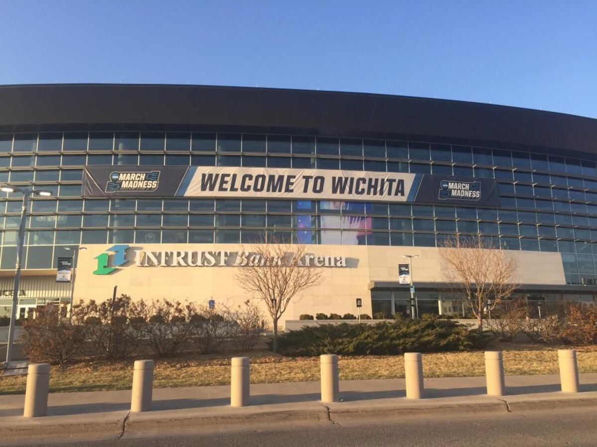 INTRUST Bank Arena will host six NCAA men’s basketball tournament opening-round games in both 2027 and 2028 as Wichita begins its bid to become a permanent home for the start of March Madness.