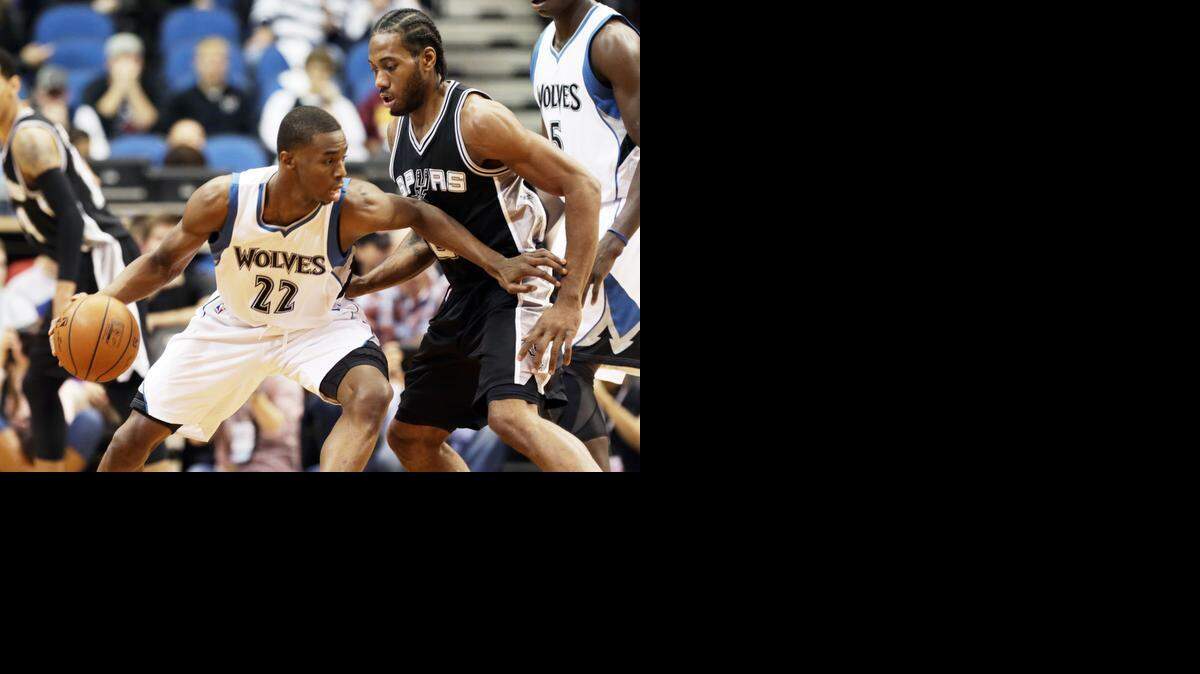 
Andrew Wiggins (23), in his rookie year out of Kansas, is averaging 15.7 points for the Minnesota Timberwolves.
