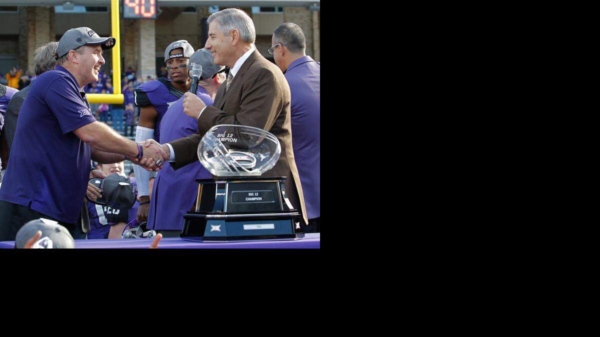 
Bob Bowlsby would not have awarded a Big 12 trophy to TCU had the league had a head-to-head tiebreaker in place.
