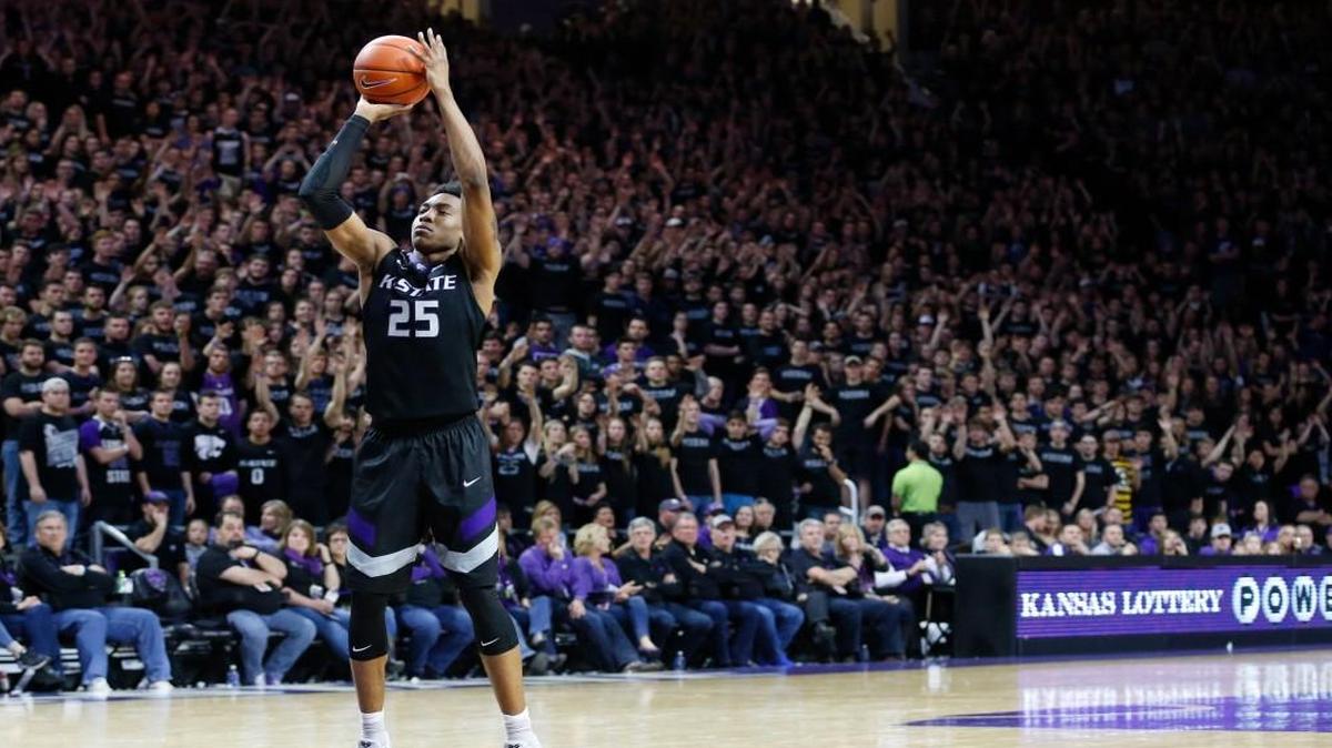 K-State forward Wesley Iwundu takes a technical shot after a double technical in the second half Saturday as K-State defeated West Virginia.(January 21, 2017)