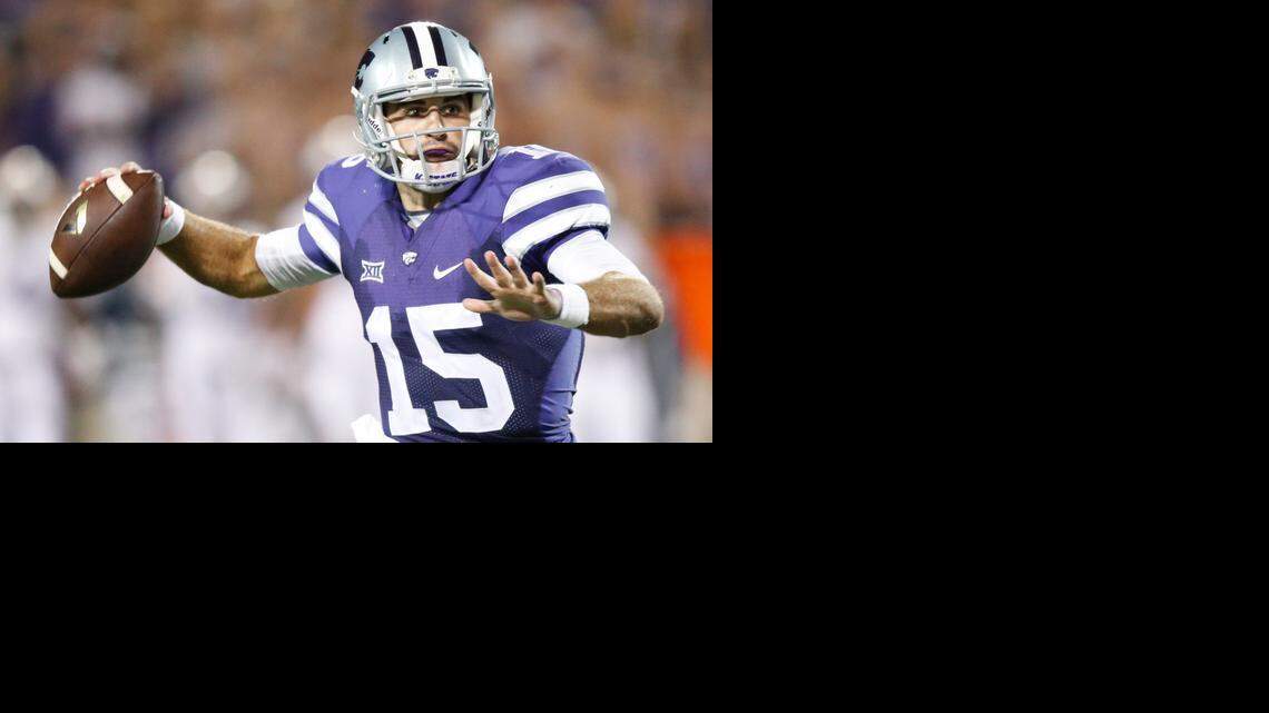 
K-State quarterback Jake Waters looks down field for a receiver against Auburn on Sept. 18 in Manhattan. 
