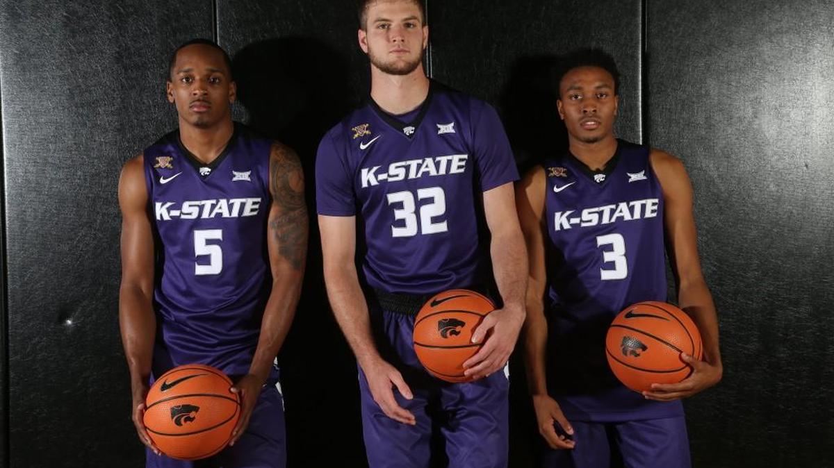 K-State juniors (from left) Barry Brown, Dean Wade and guard Kamau Stokes are the veterans on this K-State team.