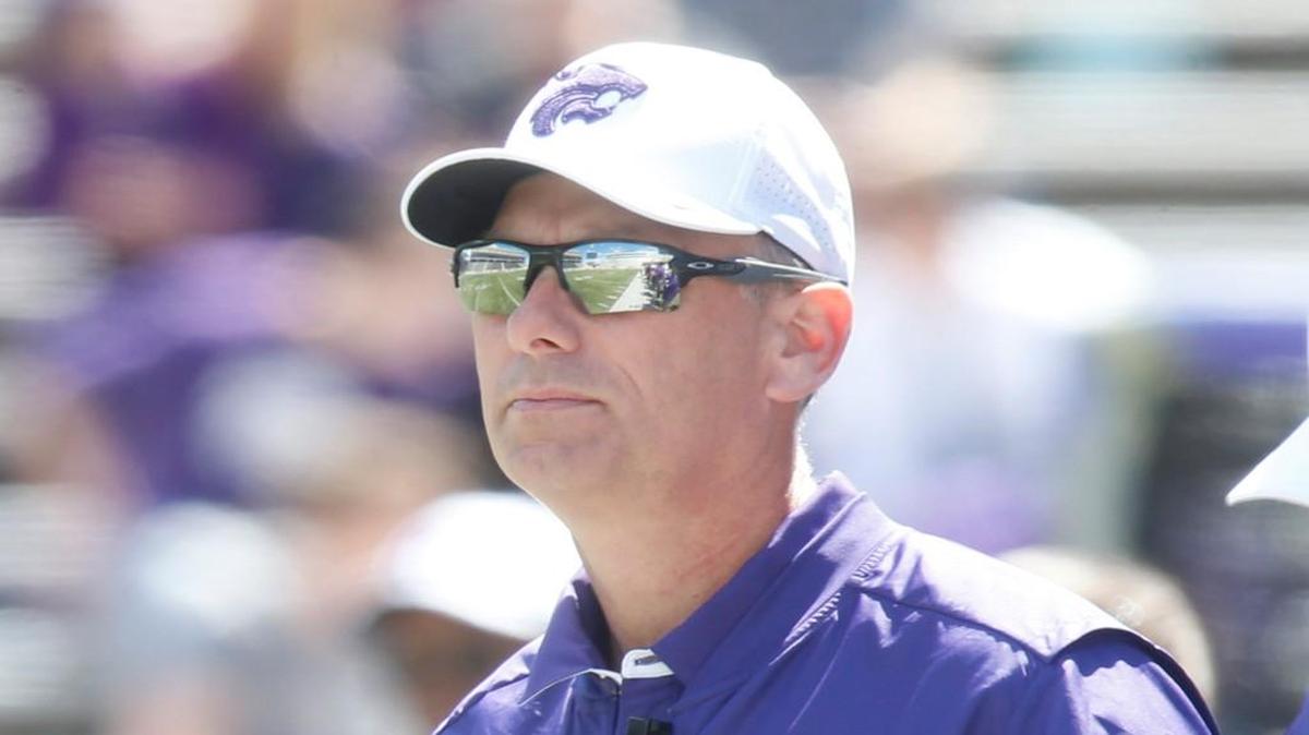 Associate head coach Sean Snyder on sideline during the spring game in April.