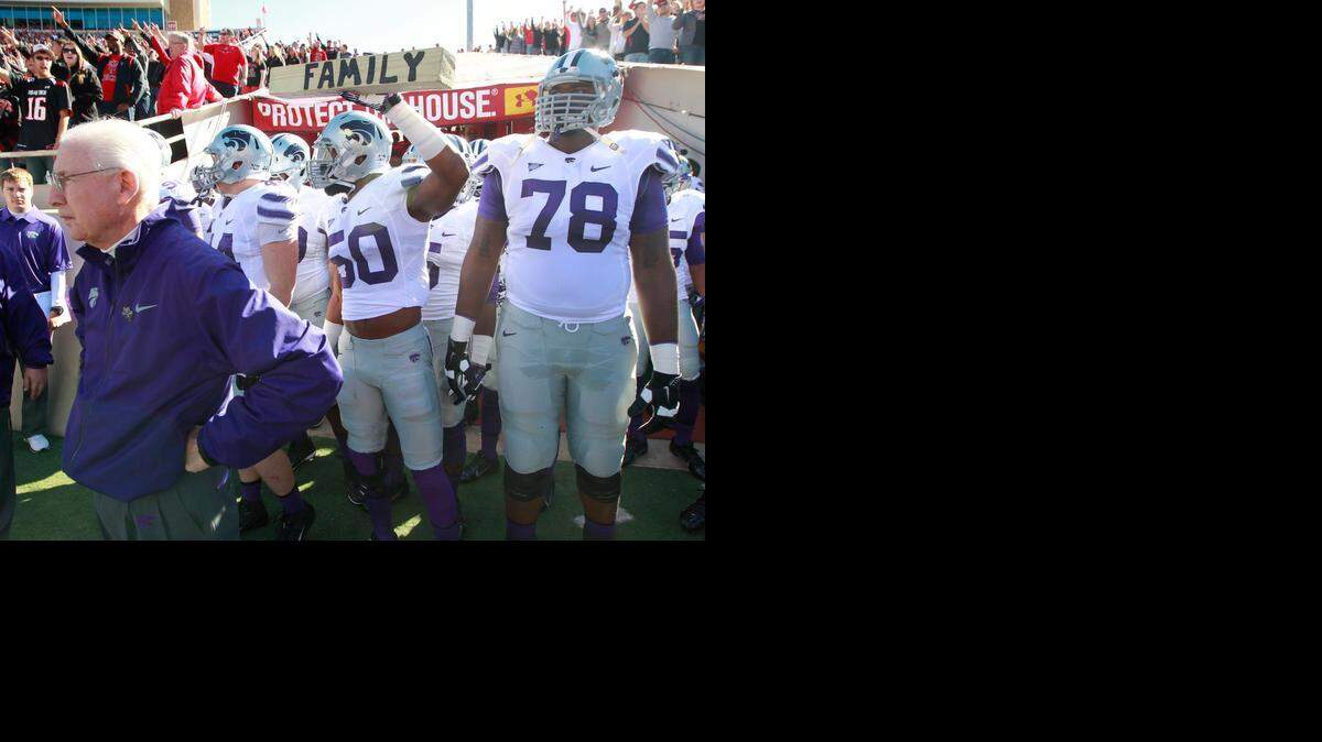 
K-State coach Bill Snyder waits to bring his team onto the field against Texas Tech in 2013.
