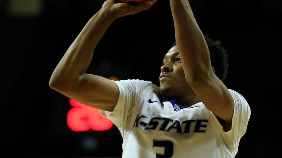 Kansas State guard Kamau Stokes shoots against Maryland-Eastern Shore in Manhattan, Kan., Friday, Nov. 13, 2015. (AP Photo/Orlin Wagner)