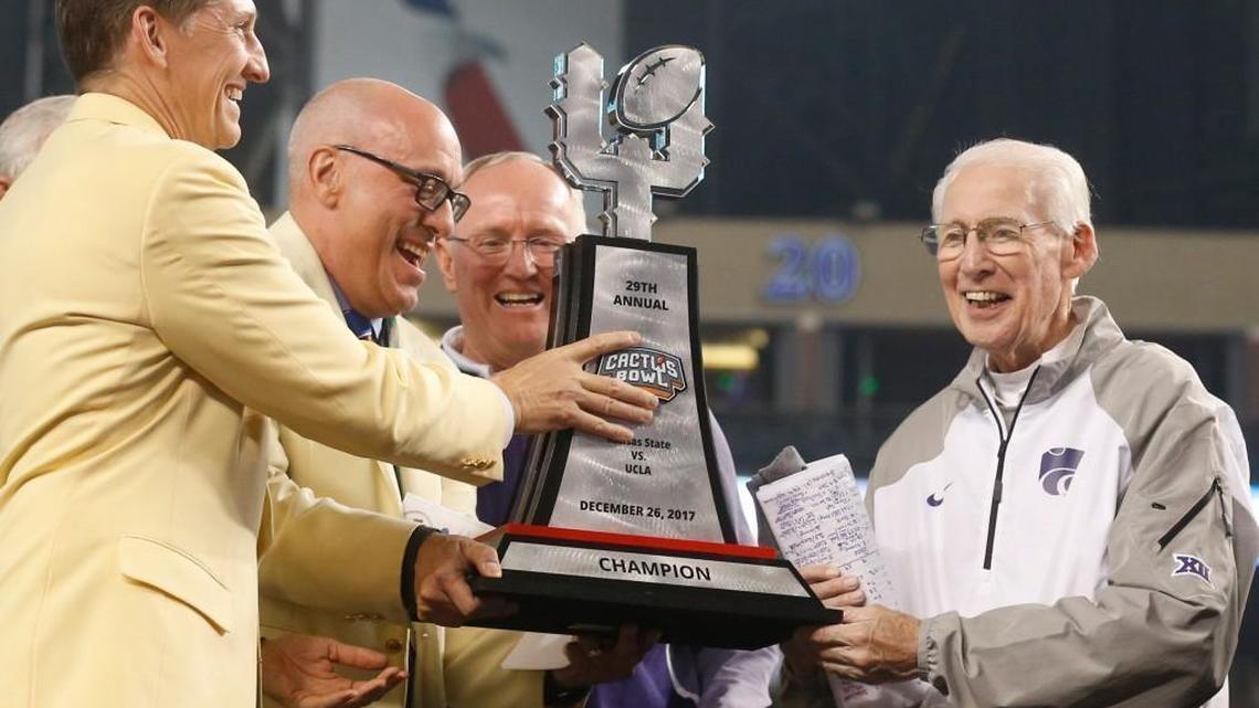K-State head coach Bill Snyder is aware the championship trophy for winning the Cactus Bowl Tuesday night.