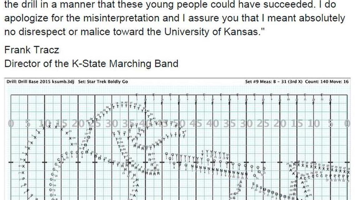 
Post on the K-State Marching Band’s Facebook page early Sunday morning
