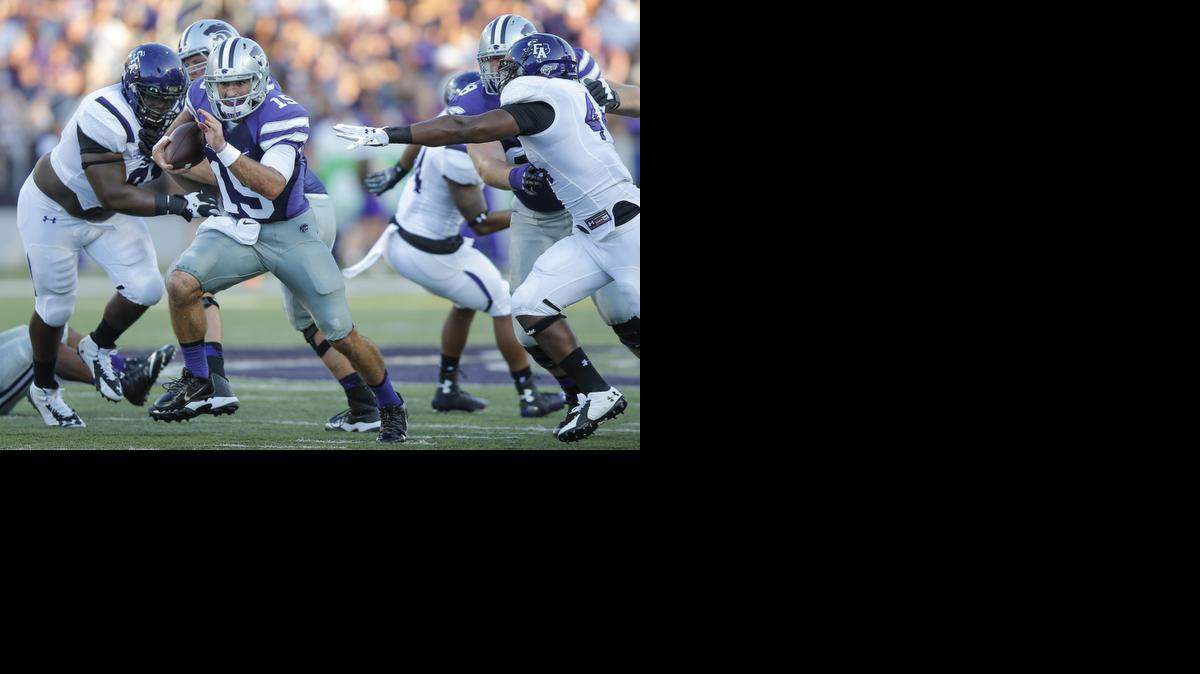 
Kansas State quarterback Jake Waters followed his home-state Iowa State Cyclones growing up, but wasn’t recruited by ISU out of junior college.
